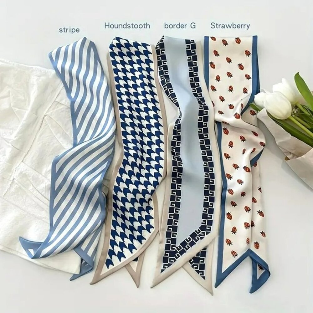Soft Vintage Blue Chic Hair Ties & Headbands - (SKU #0338)
